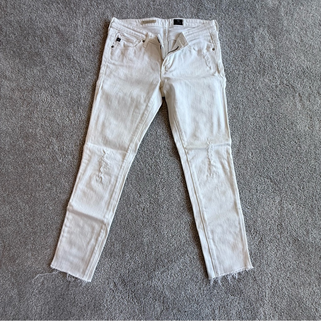 Ag Adriano Goldschmied Women's White Skinny Jeans